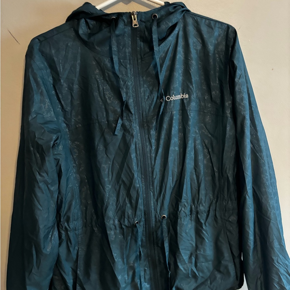 Women’s Columbia Hidden Cheetah Print Teal Outdoor Jacket